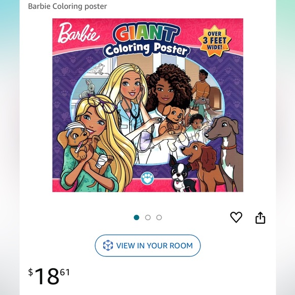 BARBIE Kids Giant Colouring Poster, Huge Fold Out Art Picture, Creative Activity - Picture 4 of 4